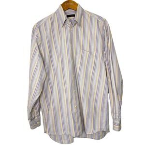 Canali striped colorful button front shirt‎ Medium